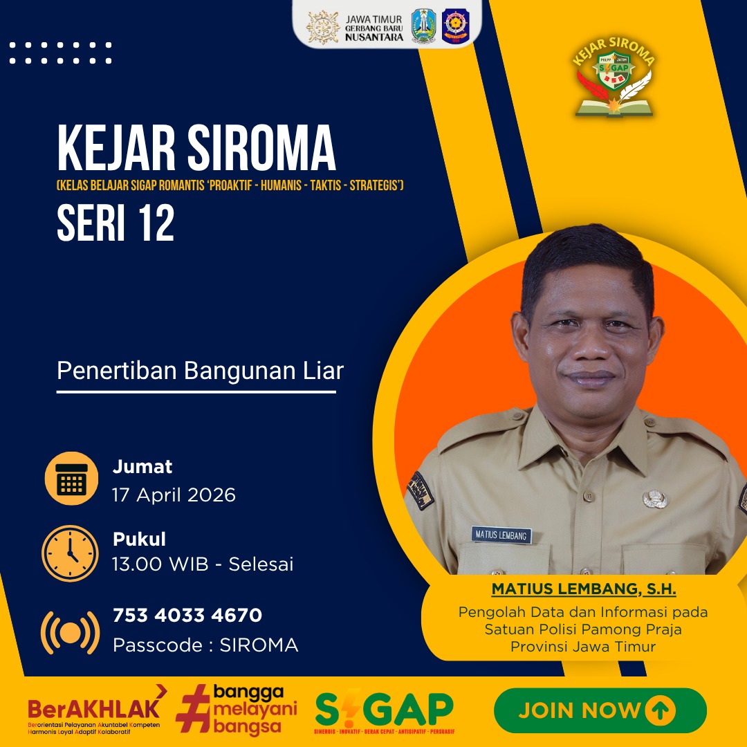 Kejarsiroma Seri 12 : Penertiban Bangunan Liar